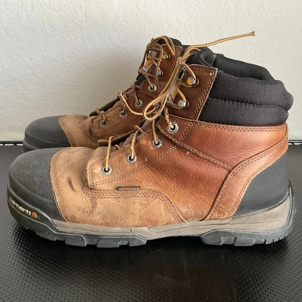 Carhartt Ground Force CME6355 Brown Waterproof Composite Toe Work Boots Mens 12M